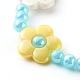 Bracciali elasticizzati con perline in plastica e acrilico per bambini BJEW-JB06222-6