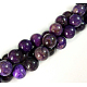 Lepidolita natural / hebras de perlas redondas de piedra de mica púrpura G-L144-6mm-01-3