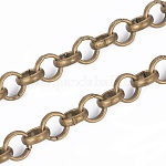 Iron Rolo Chains, Belcher Chain, Unwelded, Antique Bronze, 6x2mm