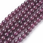 Fili di perline gemstone, granato naturale, tondo, rosso scuro, 3mm, Foro: 0.5 mm, circa 65pcs/filo, 7.5 pollice