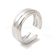 304 Stainless Steel Lined Open Cuff Ring for Women RJEW-E063-29P