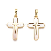 Подвески из латуни и ракушек KK-N254-209G