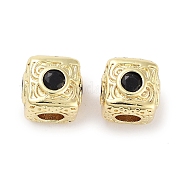 Латунные микро проложить кубического циркония бусы KK-C051-28G-06