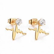 Серьги-гвоздики из нержавеющей стали 304 EJEW-C019-09G
