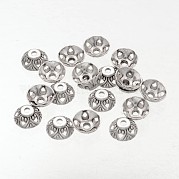 Безлепестковый конус крышки шарика тибетское серебро AA0544