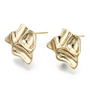 Brass Stud Earring Findings KK-N232-116-NF