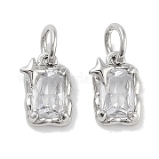 Латунные микро проложить кубического циркония подвески KK-C051-10P-05