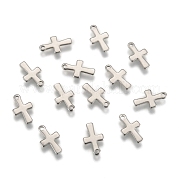 Breloques croix minuscules en acier inoxydable STAS-Q168-07