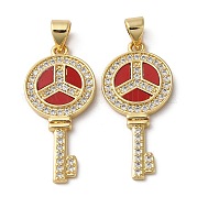 Латунные микро проложить кубического циркония подвески KK-D057-17G