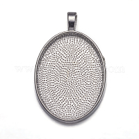 Aluminium-Anhänger Fassungen für Cabochons&nbsp;X-PALLOY-A15657-N-NF