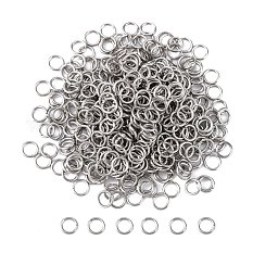 304 Stainless Steel Open Jump Rings X-STAS-Q186-02-4x0.6mm