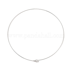 Collane girocollo in acciaio inossidabile 304, piombo & cadimo libero, colore acciaio inossidabile, diametro interno: 5.18 pollice (13.15 cm)