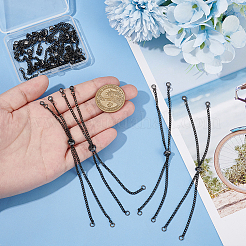 10 шт. 304 нержавеющая сталь панцирная цепь слайдер браслет изготовление&nbsp;AJEW-UN00019