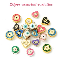 20 шт. 5 стиля бусины из сплава с эмалью на тему сглаза&nbsp;FIND-YW0008-25