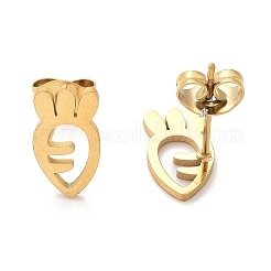 Серьги-гвоздики из нержавеющей стали 304&nbsp;LS-EJEW-I317-01G