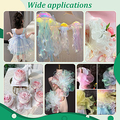 Plissiertes Organza-Polyesterband&nbsp;OCOR-WH0104-14