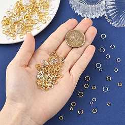 400 stücke 4 arten offene biegeringe messing biegeringe&nbsp;KK-FS0002-08G