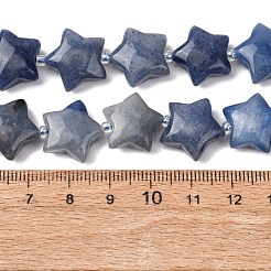 Brins de perles d'aventurine bleue naturelle (teintes et chauffées)&nbsp;G-K359-E02