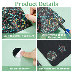 Autocollants muraux en papier coquille en PVC&nbsp;DIY-WH0504-702A