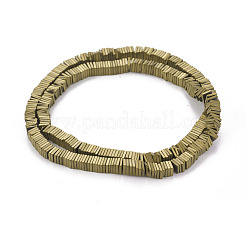 Electroplate non magnetici ematite Perle sintetiche heishi fili&nbsp;G-J171B-4x4mm-06