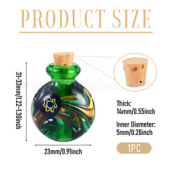 Pendentifs de bouteille de parfum vernissés manuels&nbsp;LAMP-TADJ0001-05A