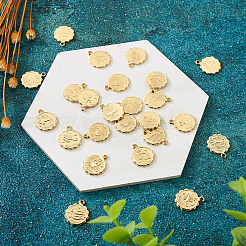 24pcs 12 encantos de latón de estilo&nbsp;KK-TA0001-09