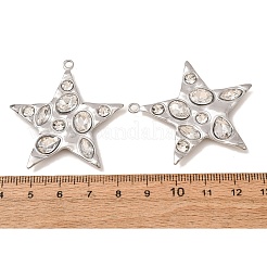 Pendentifs en strass en acier inoxydable 304&nbsp;RB-CBA6799-01P