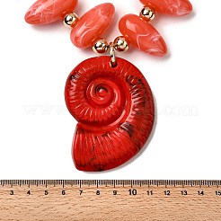 Ciondolo a forma di conchiglia in resina da spiaggia estiva&nbsp;NJEW-D336-03A-G