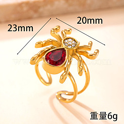 Нержавеющая сталь 304 с открытыми кольцами из кубического циркония&nbsp;FS-WGE98B9-01