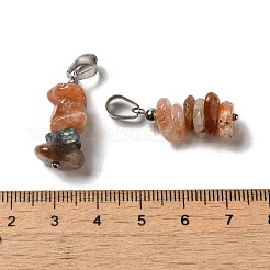 Natürliche Sonnenstein-Chip-Anhänger&nbsp;G-H307-07P-10