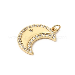 Латунные микропаве прозрачные подвески с фианитом&nbsp;KK-K419-12G