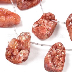Galvani natürliche druzy Achat Perlen Stränge&nbsp;G-N0259-05