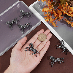 6шт брошь в виде лошади из сплава&nbsp;JEWB-PH0001-54B