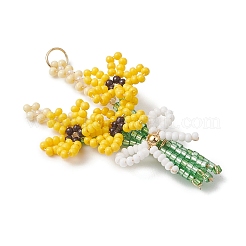 3d букет из стеклянных бисера с подвесками-бантиками&nbsp;PALLOY-MZ01153-01