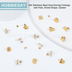 20 пара сережек-гвоздиков из нержавеющей стали 304&nbsp;STAS-UN0047-68