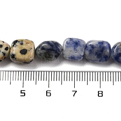 Нити бусин из натуральной далматинской яшмы&nbsp;G-L610-B11-01