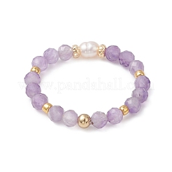 Кольца с натуральным культивированным пресноводным жемчугом и драгоценными камнями&nbsp;RJEW-JR00970