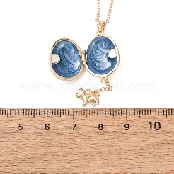Collane con ciondolo a forma di uovo in ottone smaltato magnetico per donna&nbsp;KK-CBAF5B9-02G-02