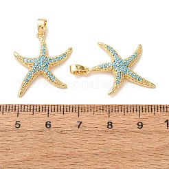 Messing Micro Pave Himmelblau Zirkonia Anhänger&nbsp;CU-CBA9AB3-35G