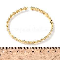 Sternförmige Armreifen aus Messing für Damen&nbsp;BJEW-C144-01A-G