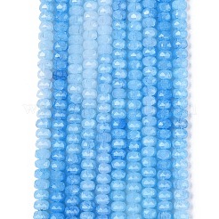 Colliers de perles en verre craquelé imitation jade&nbsp;GLAA-N068-01A-A09