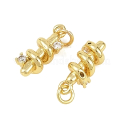 Латунные микропаве прозрачные подвески с фианитом&nbsp;KK-D218-15G