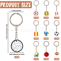 38 шт. спортивные подвесные брелки из ПВХ&nbsp;KEYC-CN0001-09