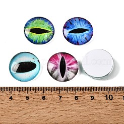 Cabochons en verre transparent imprimé&nbsp;GL-CBAA22A-14
