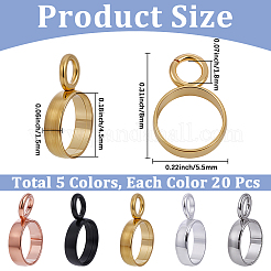 100 pz 5 colori 304 barre per tubi in acciaio inossidabile&nbsp;STAS-PA0001-07