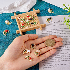 16шт 4 цвета сплава эмалевые подвески&nbsp;ENAM-TA0002-29