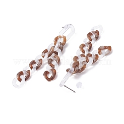 Boucles d'oreilles pendantes à pampilles en chaîne gourmette en acrylique pour femmes&nbsp;EJEW-JE04767