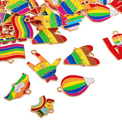 26 colgante de aleación de esmalte con orgullo de colores del arcoíris de 13 estilos&nbsp;ENAM-TA0001-88