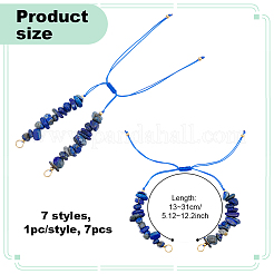 7 stücke 7 stile chakra nylon schnur armband machen&nbsp;AJEW-UN00026