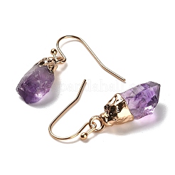 Boucles d'oreilles en améthyste naturelle&nbsp;EJEW-G413-01B-G